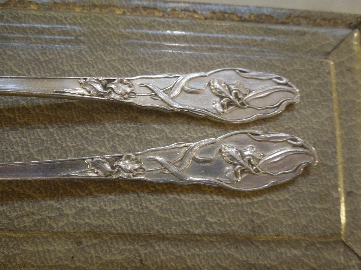 Christening Cutlery Sterling Silver Art Deco Style-photo-3