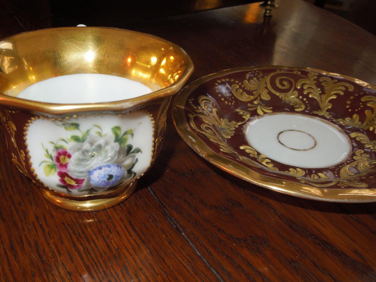 Paris Porcelain Cup And Saucer In The Taste Of Jacob Petit 19 Eme-photo-2