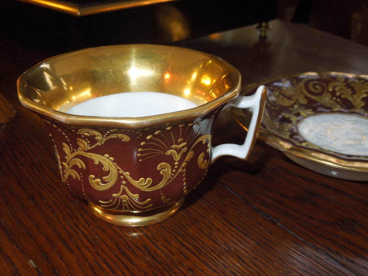Paris Porcelain Cup And Saucer In The Taste Of Jacob Petit 19 Eme-photo-4