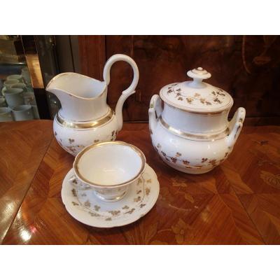 Service Cafe Porcelain Paris Period Mid 19th