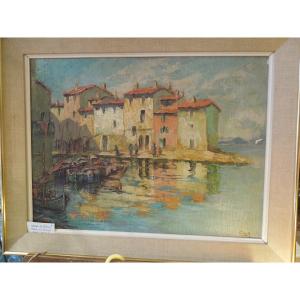 Martigues Oil On Panel Signed By Zicca XX Eme