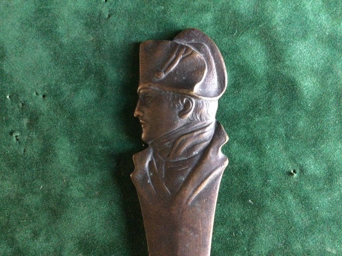 Paper Cutter Bust Of Napoleon In Patinated Bronze-photo-2