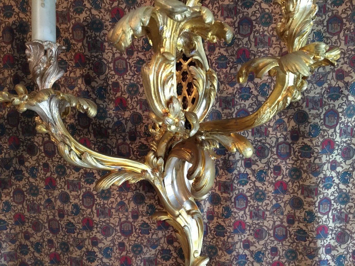 Large Pair Of Louis XV Sconces-photo-1