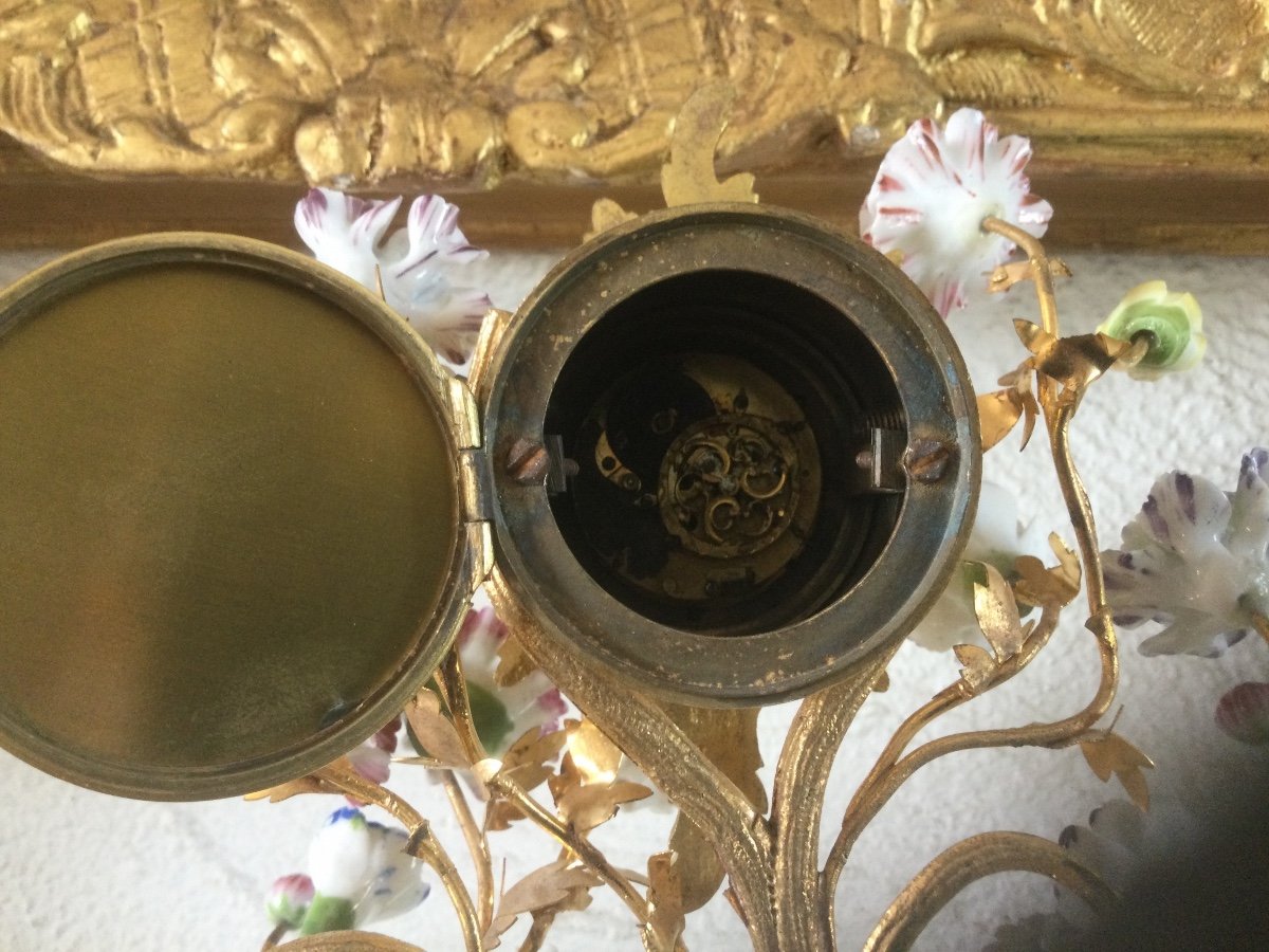 Charming Small Clock From Mufson In Paris Louis XV Period-photo-3