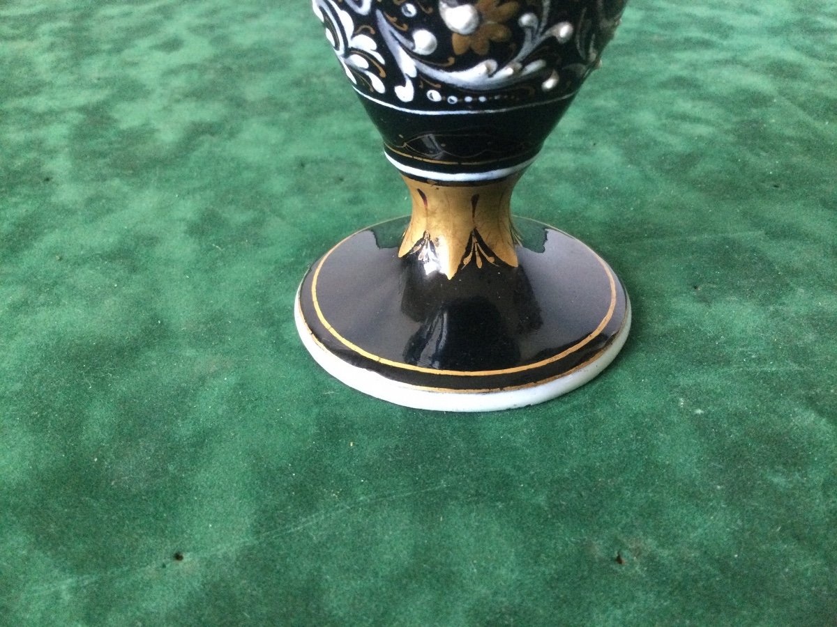 Vase En émail De Limoges Décor En Relief Style Renaissance -photo-3