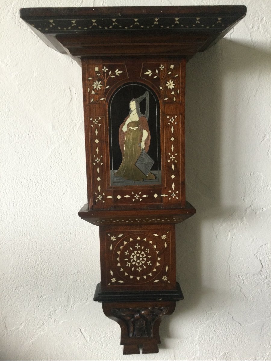 Pair Of Pogliani Marquetry Wall Consoles-photo-3