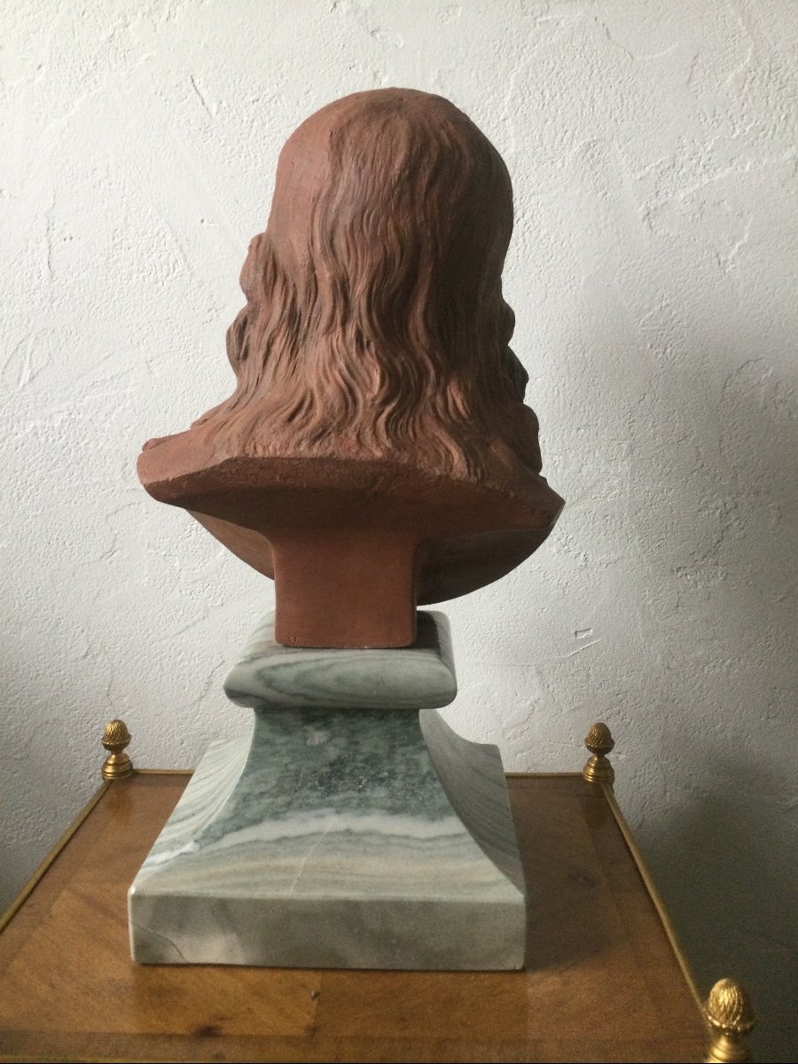 Terracotta Bust Of Napoleon Bonaparte Signed Trouillard-photo-1