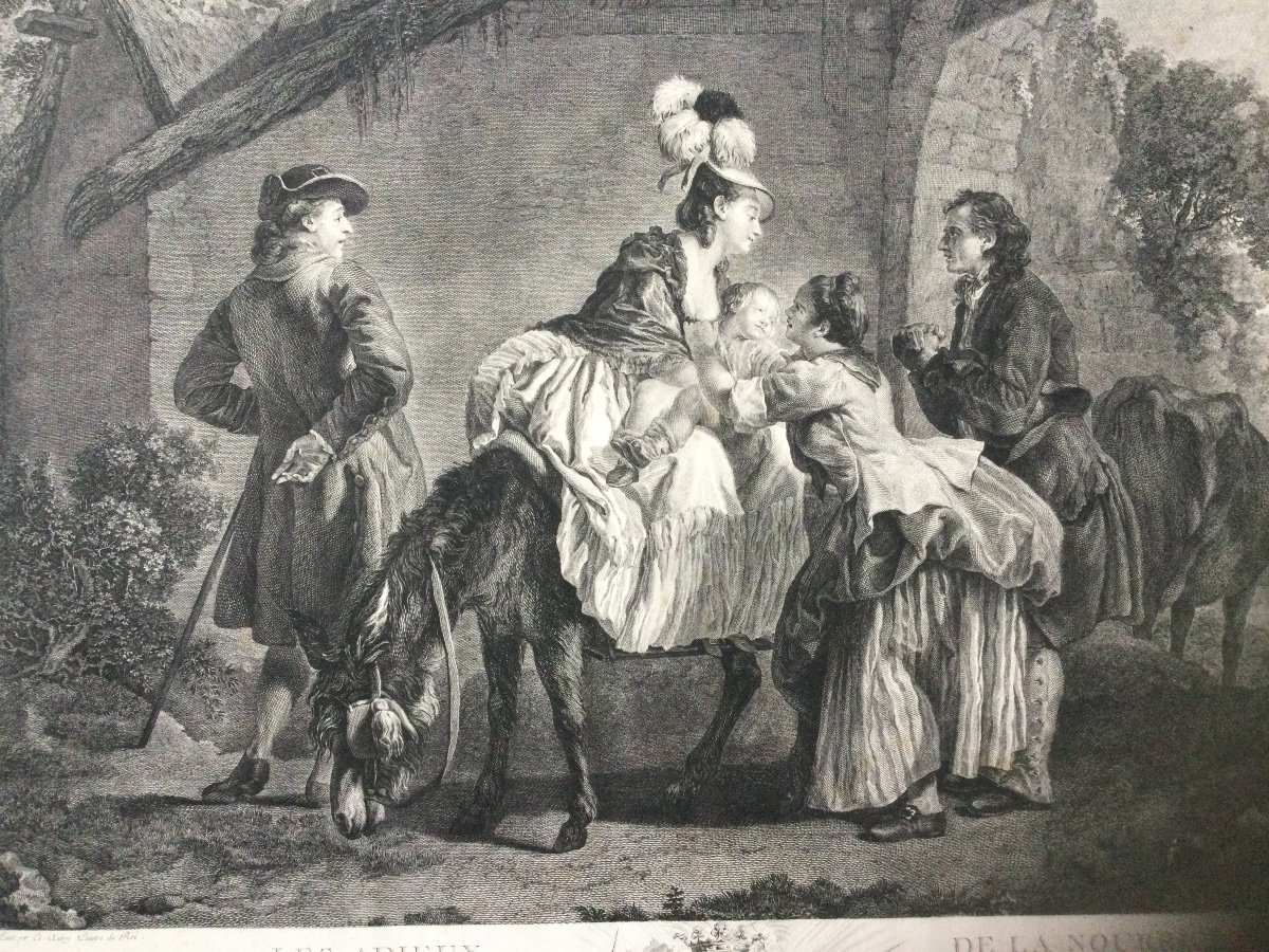 Gravure Les Adieux De La Nourrice De Robert De Launay Le Jeure-photo-2