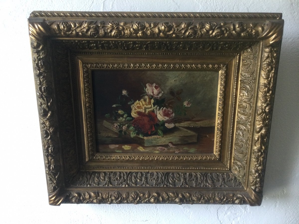 Pair Of Flower Paintings -photo-2
