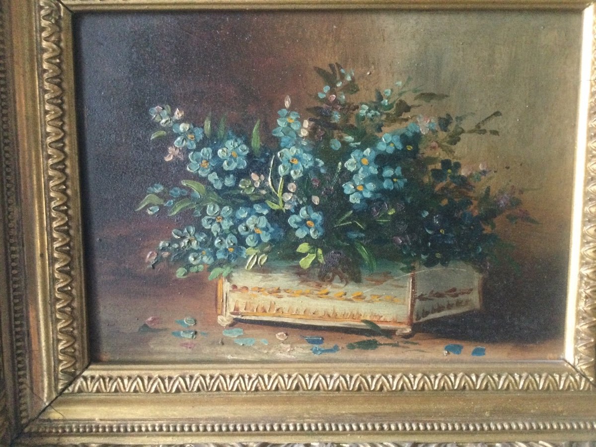 Pair Of Flower Paintings -photo-1