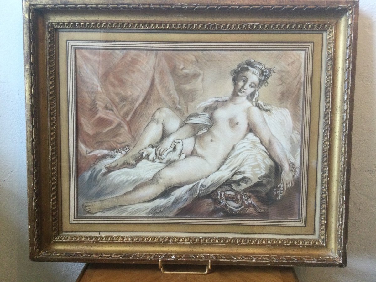 Charcoal Drawing Female Nude At La Colombe 