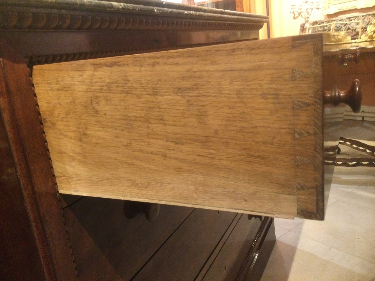 Jacob Stamped Tiger Mahogany Commode-photo-2