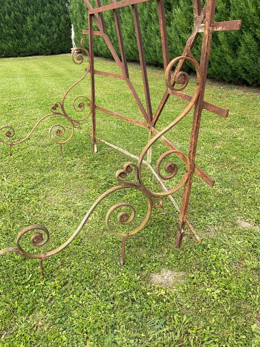 Wrought Iron Marquise Late 19th Century-photo-2