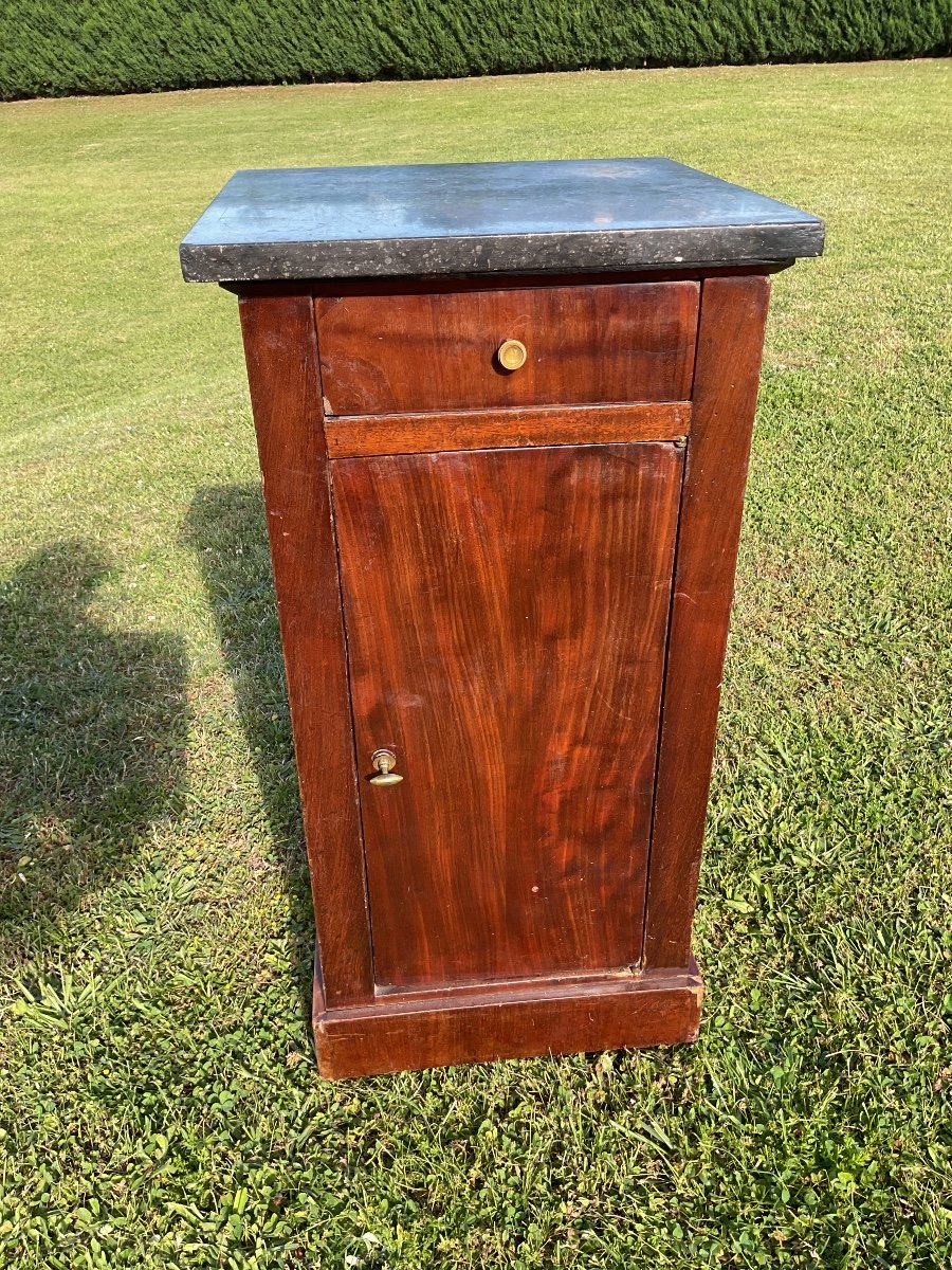 Empire Period Bedside Table In Mahogany -photo-2