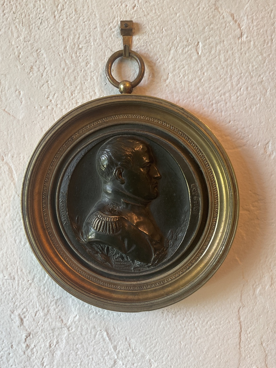 Miniature En Bronze De Napoléon En Buste De Profil 