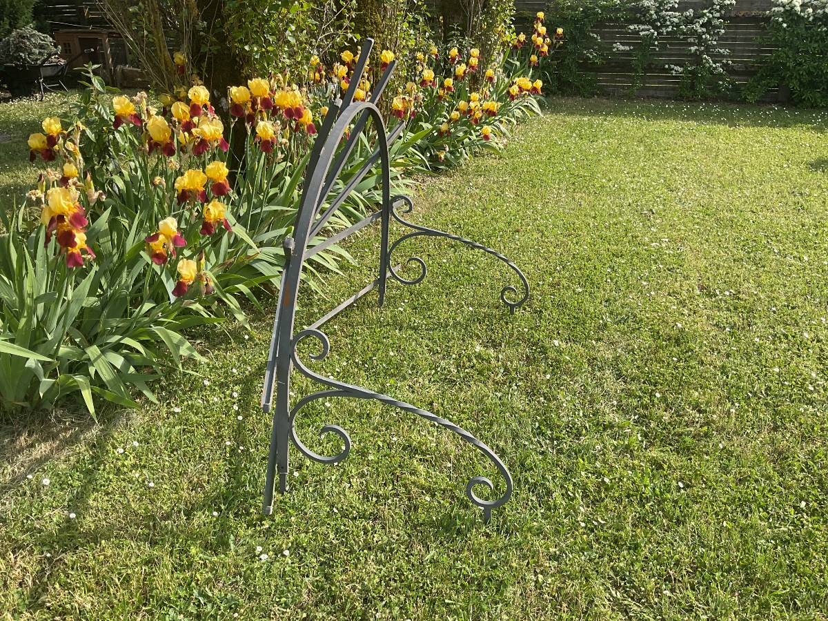 Art Deco Wrought Iron Marquise -photo-2