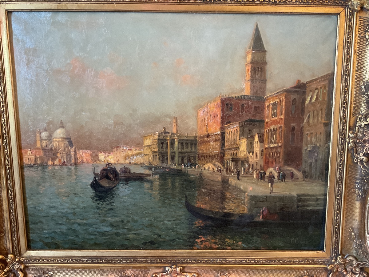 Oil On Canvas Venice Signed Paul Pascal-photo-2