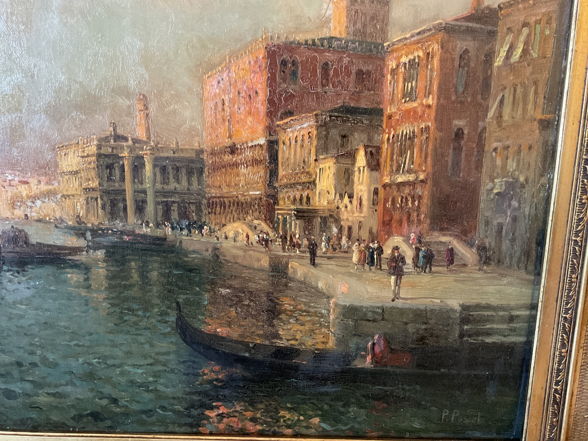 Oil On Canvas Venice Signed Paul Pascal-photo-1