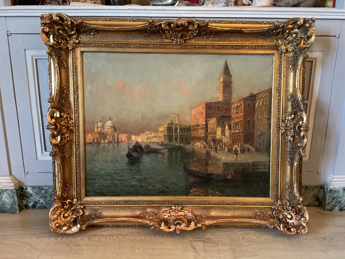 Oil On Canvas Venice Signed Paul Pascal