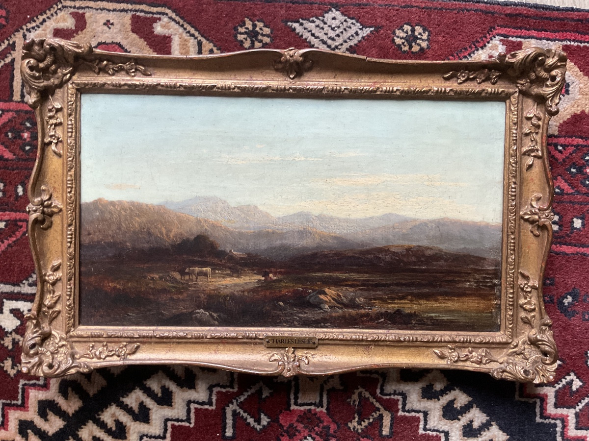 Tableau signé de Charles Leslie daté 1847