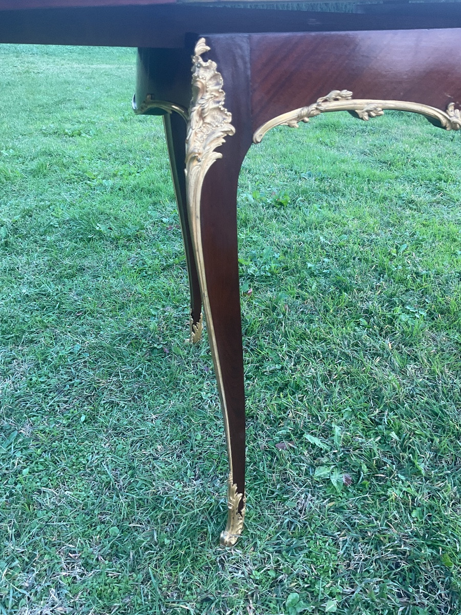 Rare Italian-style Marquetry Center Table With Extensions -photo-1