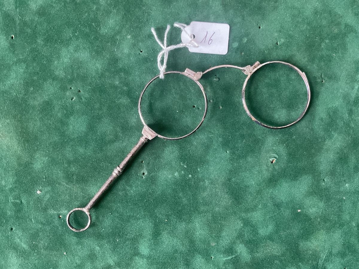 Face à mains binocle en argent-photo-4