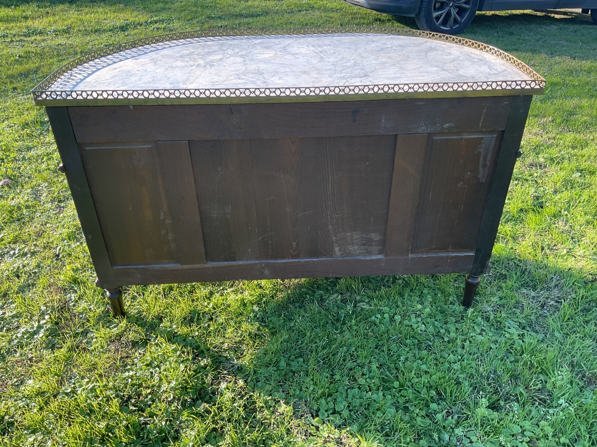 Louis XVI Period Half-moon Commode With Doors, Port Work-photo-5