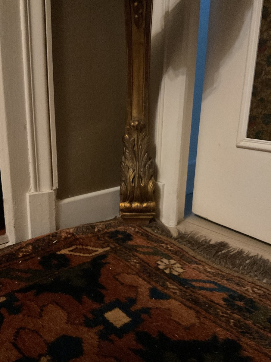 Console d’angle en bois doré style Louis XV -photo-3