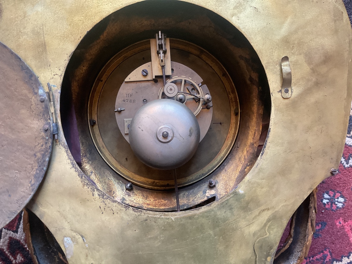 Grand cartel en bronze doré haut 72 cm-photo-4