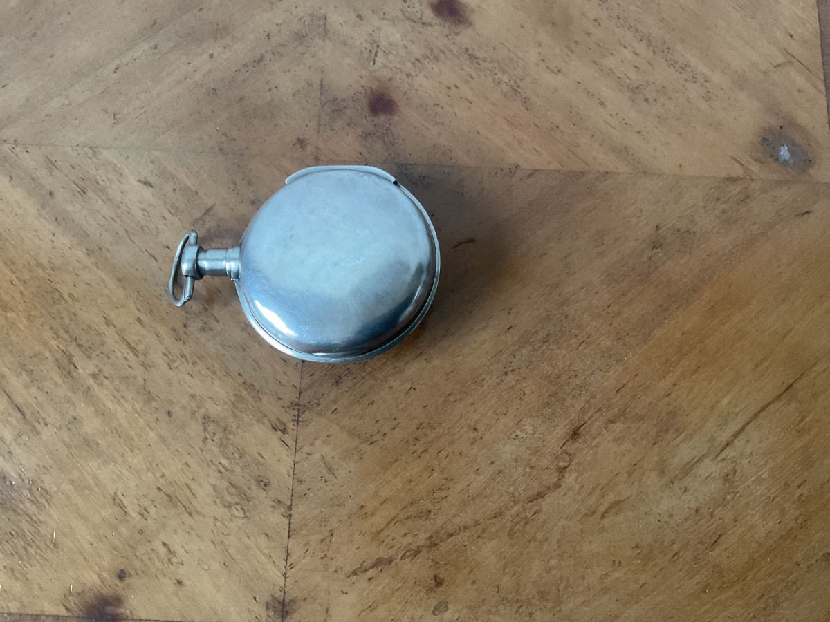 Silver Pocket Watch With Calendar -photo-4