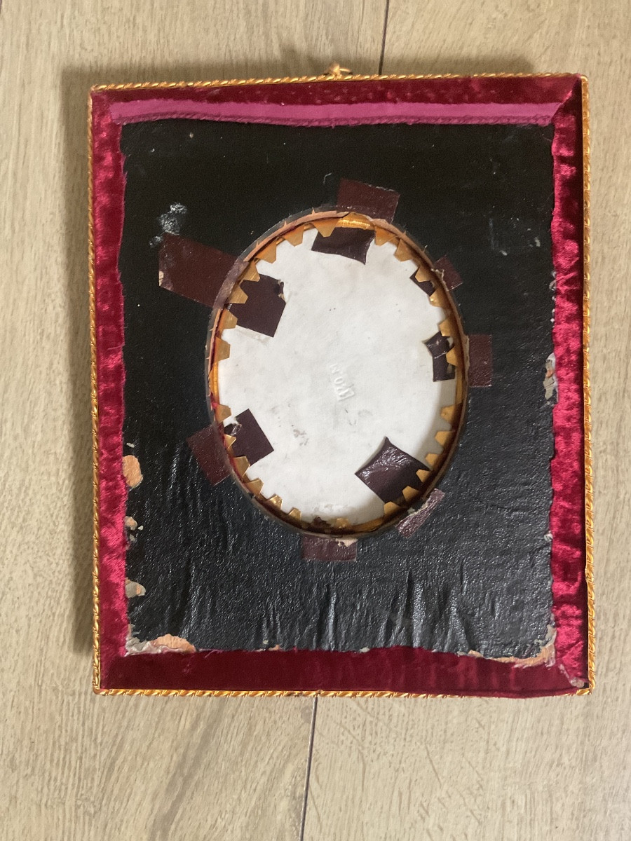 Miniature Porcelain Figure Of Marie-louise Of Austria, Signed Marie Puisoye-photo-4