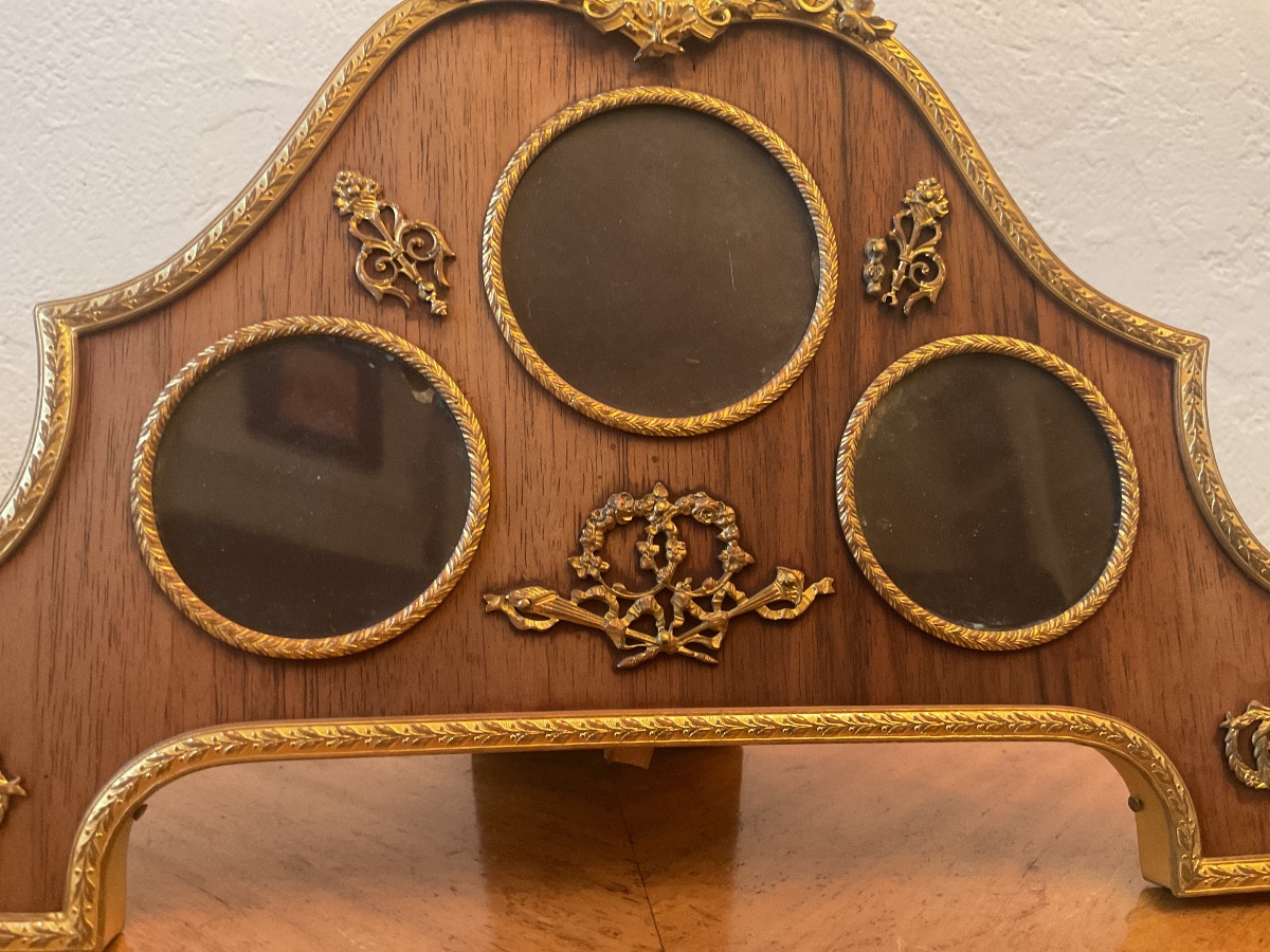 Élégant cadre chevalet à trois vues circulaires -photo-4