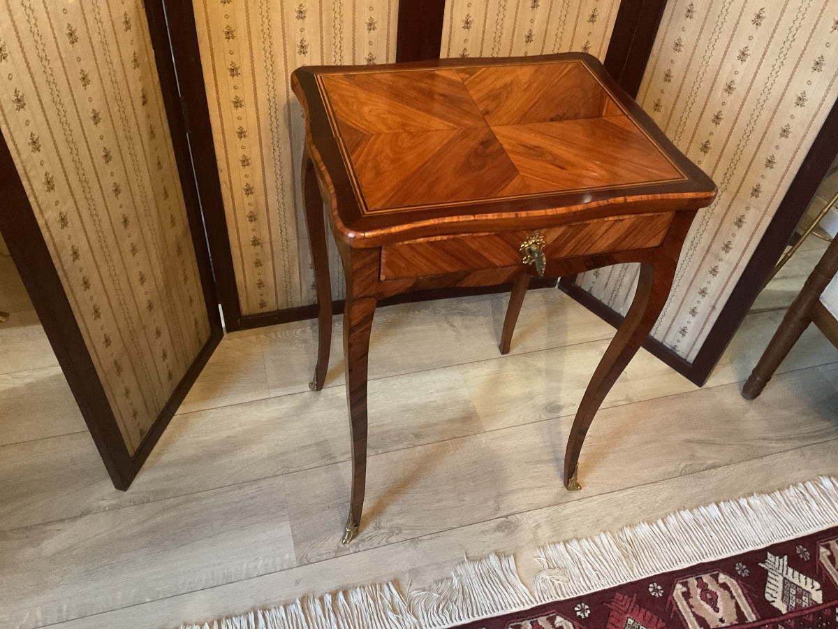 Small Louis XV Period Marquetry Table 