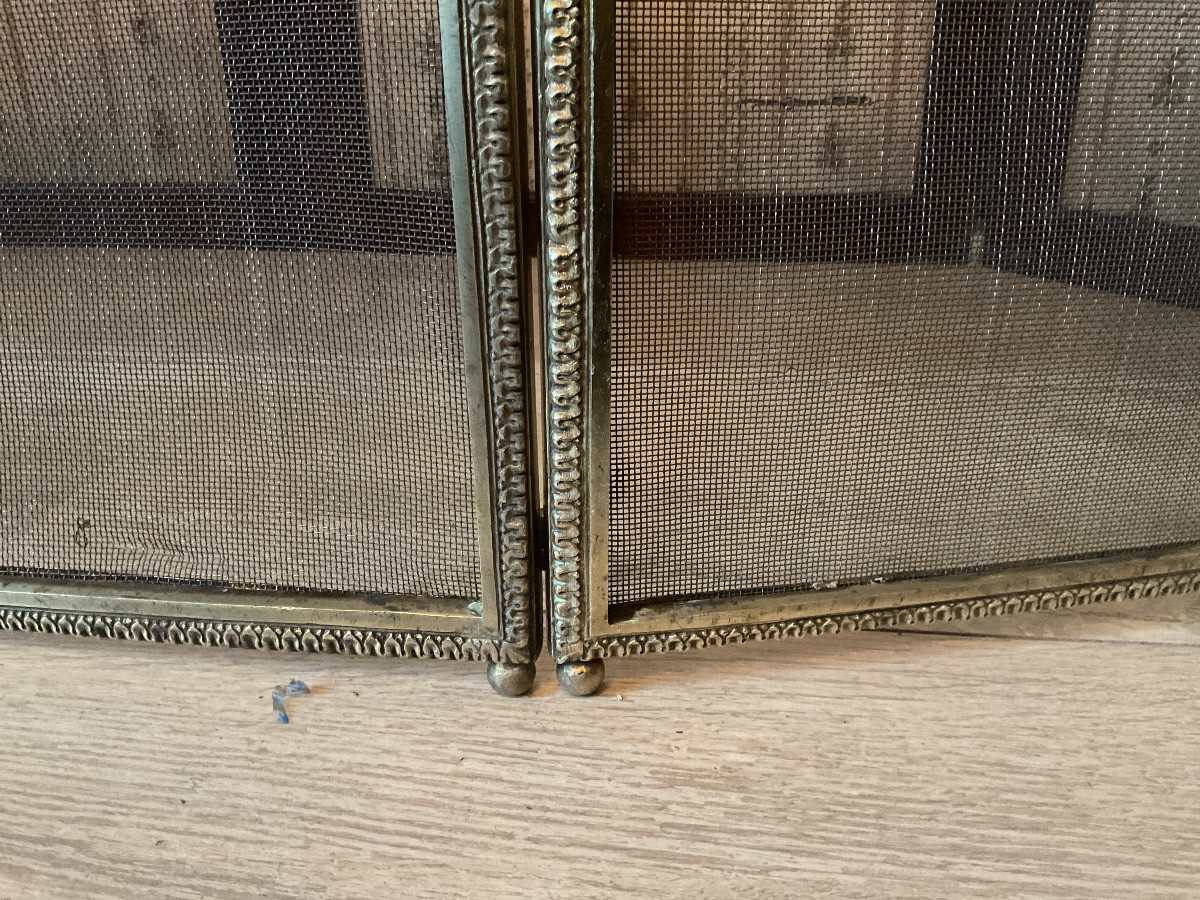 Louis XVI Style Bronze Fire Screen -photo-1