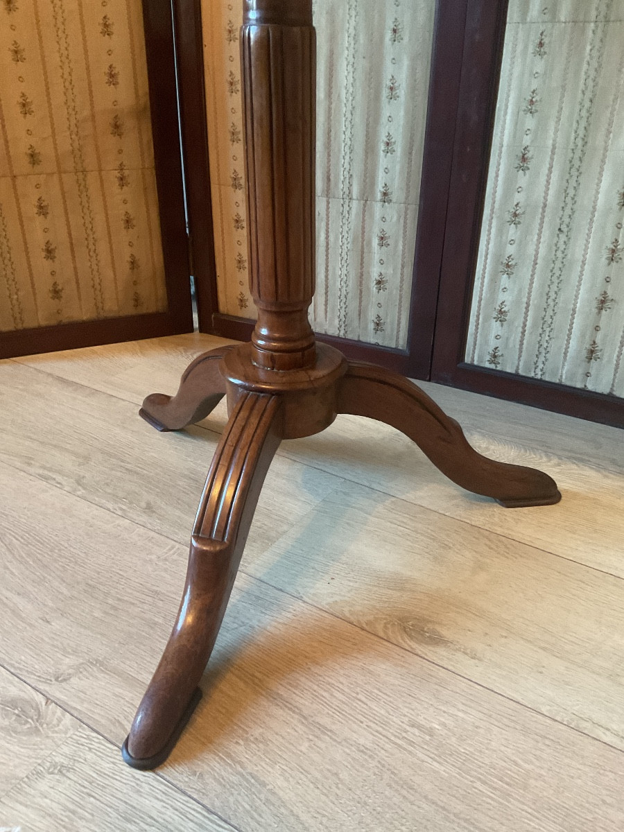 Guéridon en acajou époque LouisXVI estampillé de F Schey -photo-2
