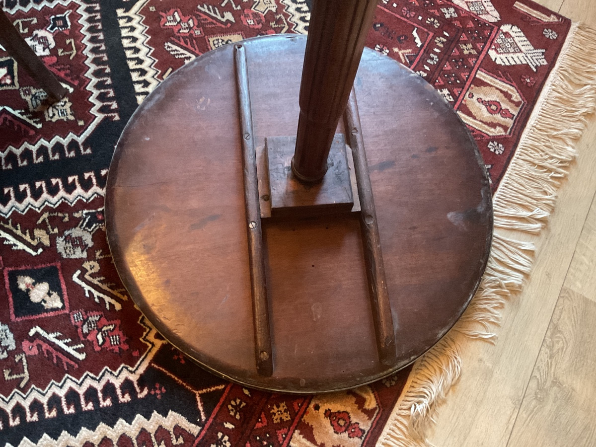 Guéridon en acajou époque LouisXVI estampillé de F Schey -photo-2