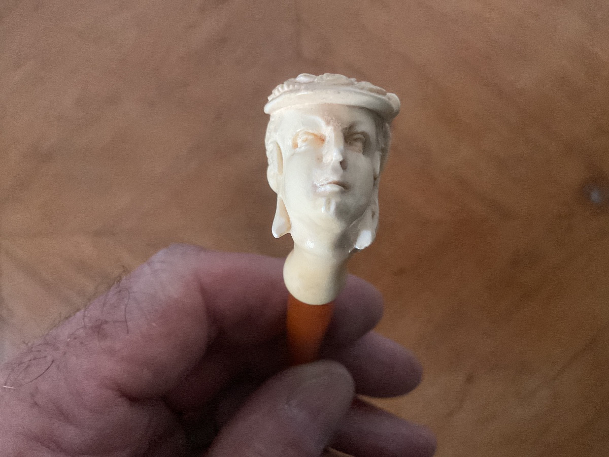 Pipe en écume de mer décor d’une élégante -photo-3