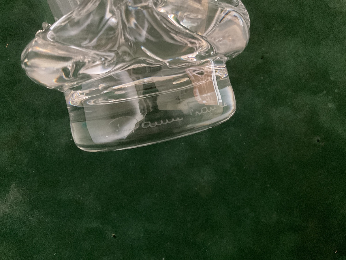 Crystal Vase Signed Daum France -photo-2