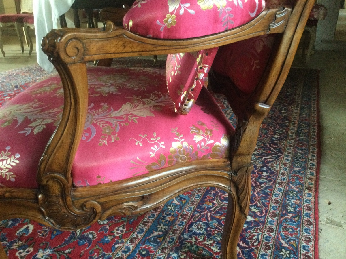 4 Foliot-style Ceremonial Armchairs Stamped Remy-photo-4