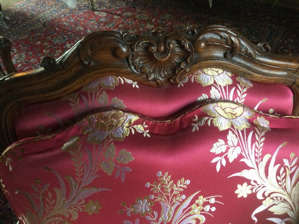 4 Foliot-style Ceremonial Armchairs Stamped Remy-photo-6