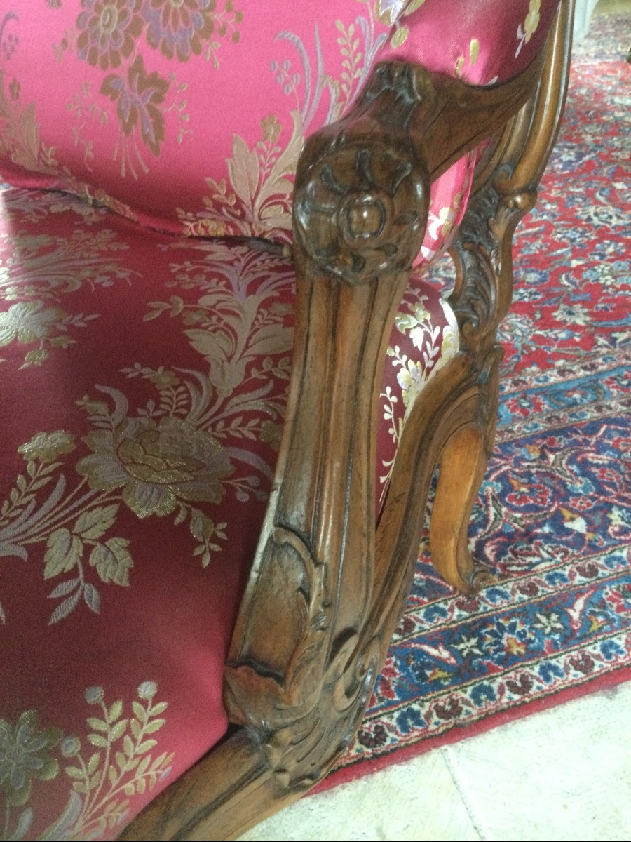 4 Foliot-style Ceremonial Armchairs Stamped Remy-photo-7