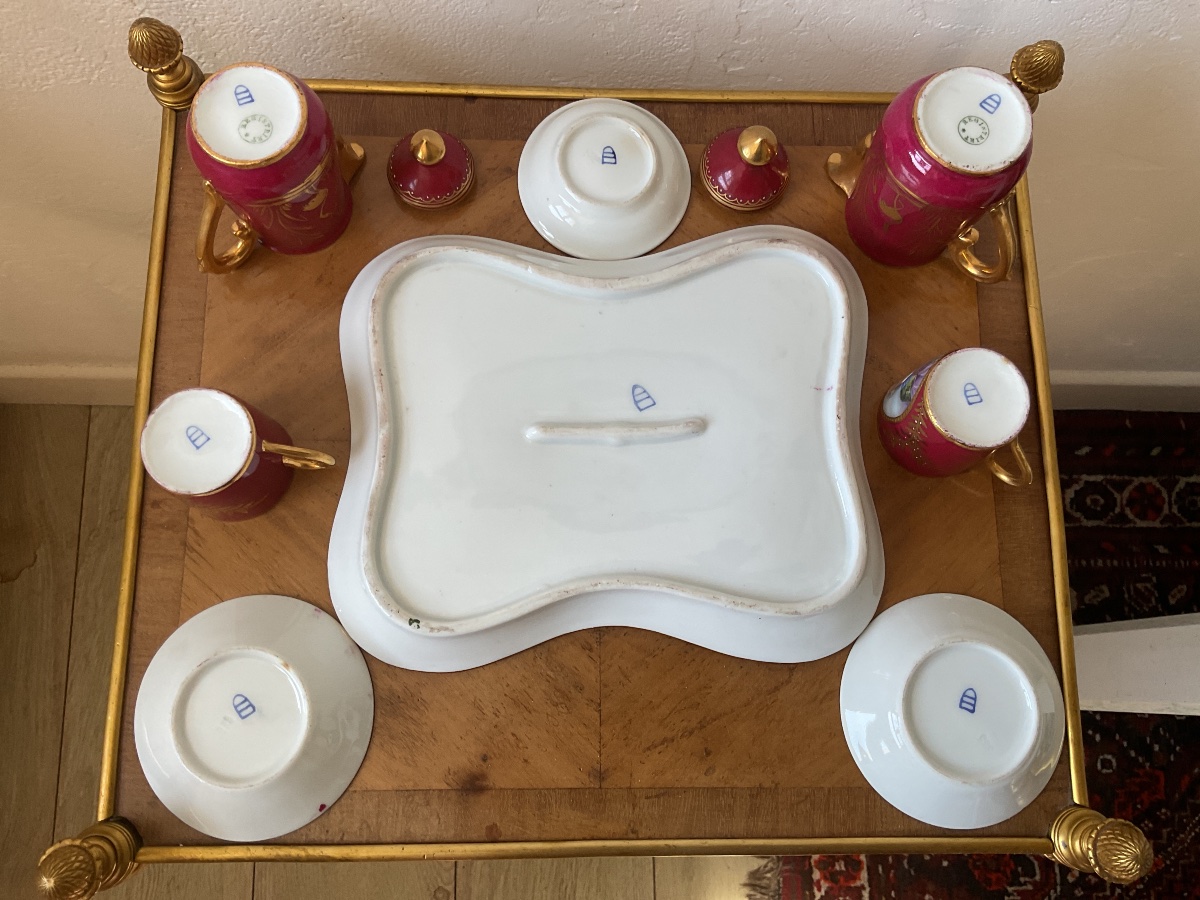 Tête à tête en porcelaine de Vienne -photo-3