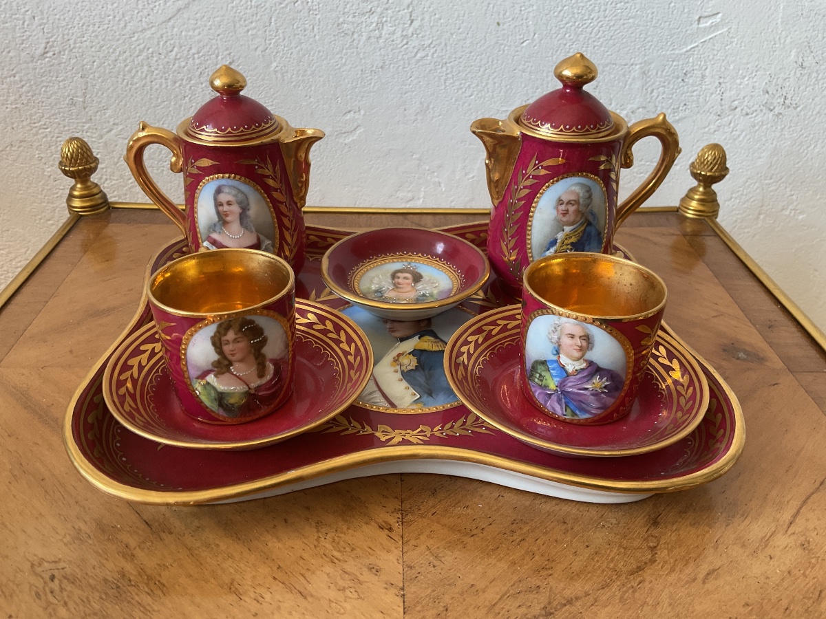 Tête à tête en porcelaine de Vienne 