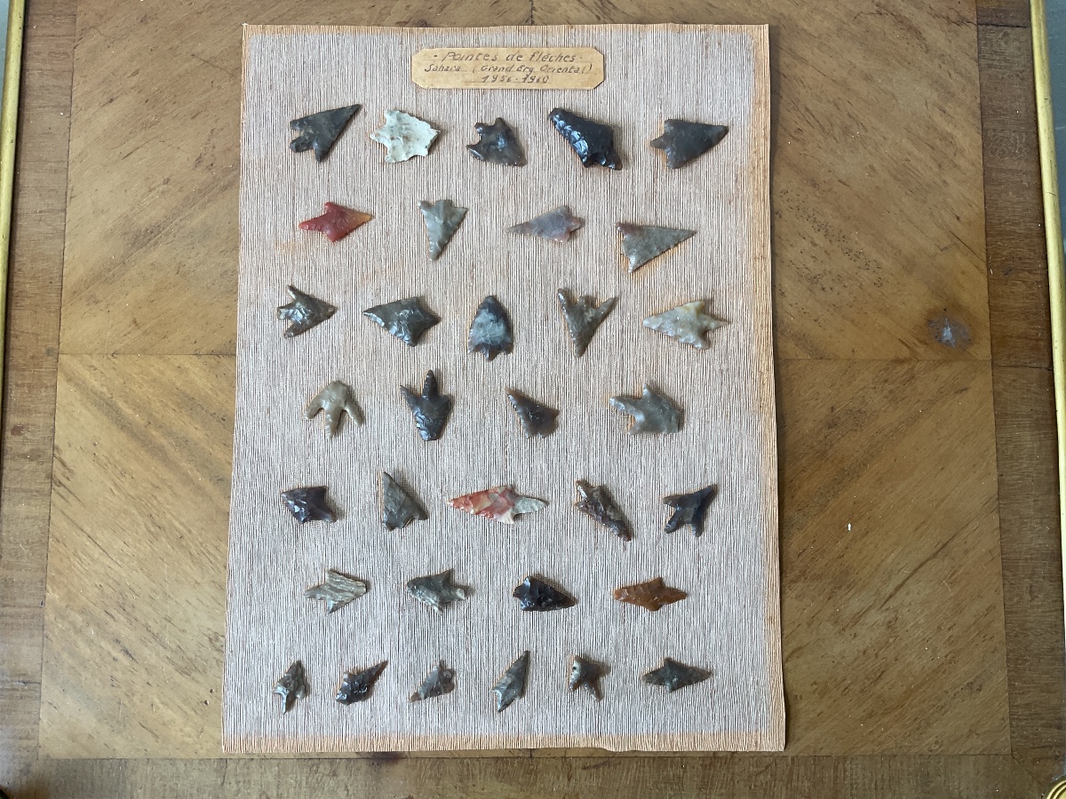 Collection Of 33 Flint Arrowheads-photo-1