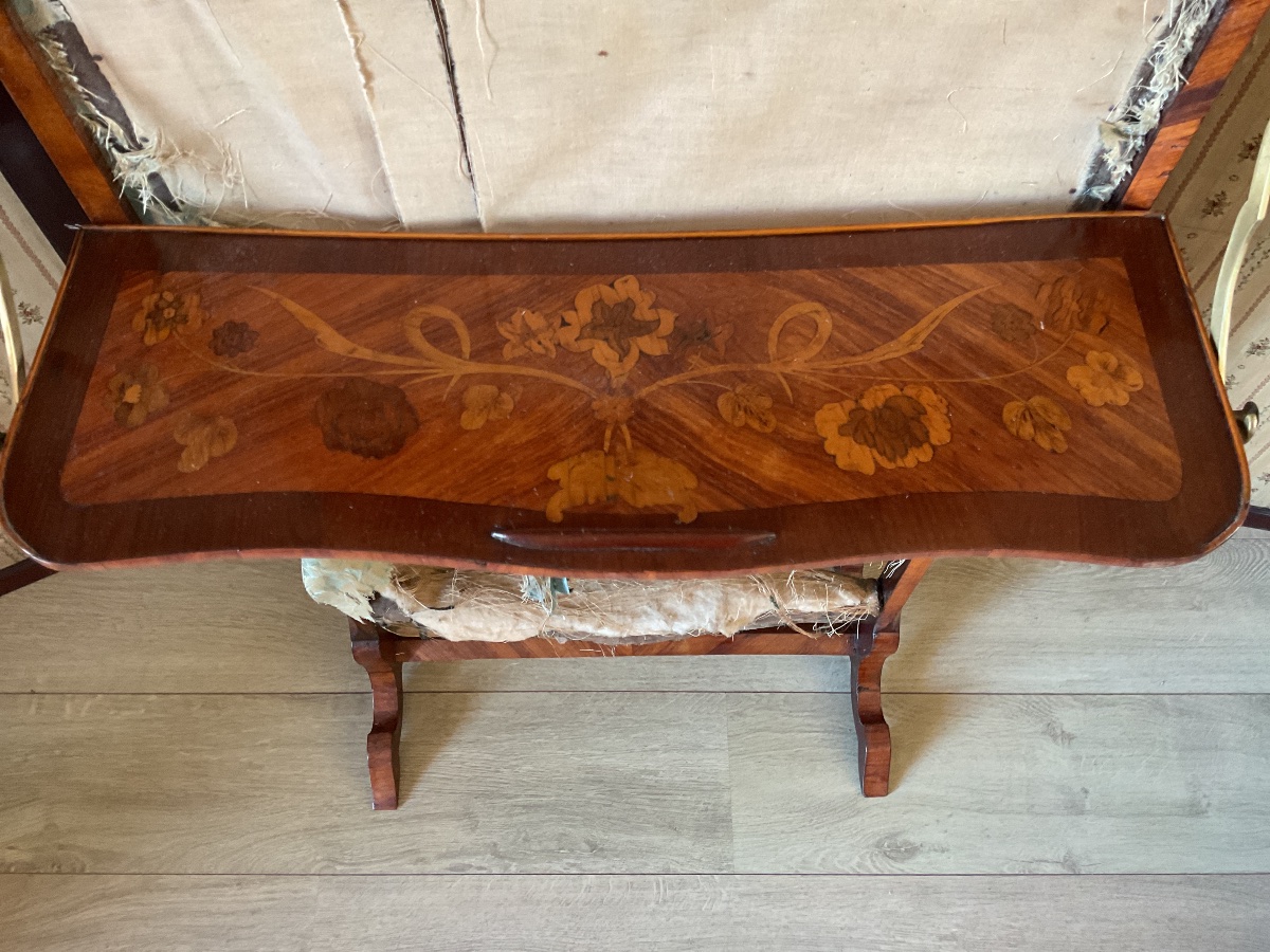 Louis XV-era Marquetry Fireplace Screen-photo-2