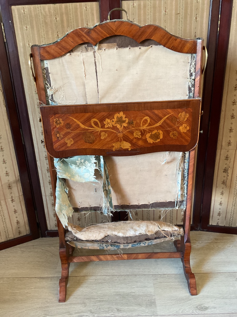 Louis XV-era Marquetry Fireplace Screen-photo-3