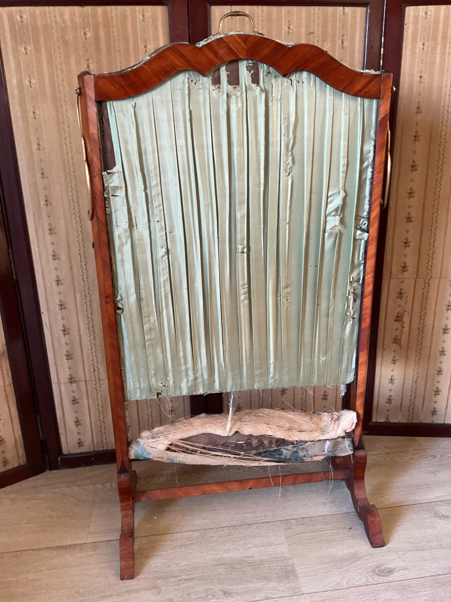 Louis XV-era Marquetry Fireplace Screen-photo-1