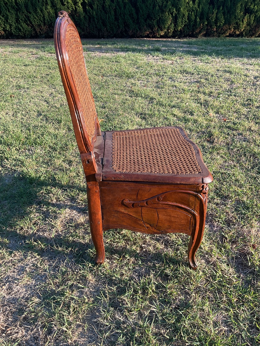 Chaise de commodité époque Louis XV-photo-3