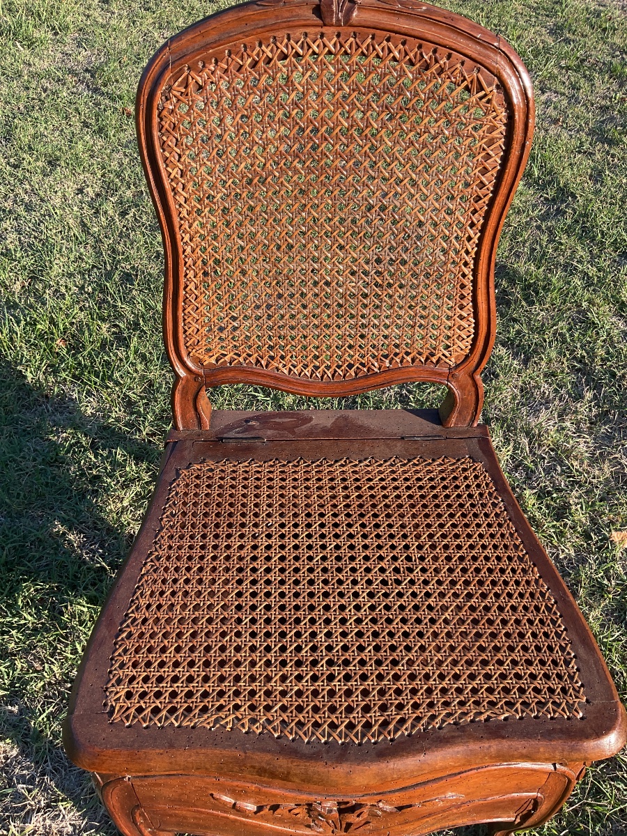 Chaise de commodité époque Louis XV-photo-3