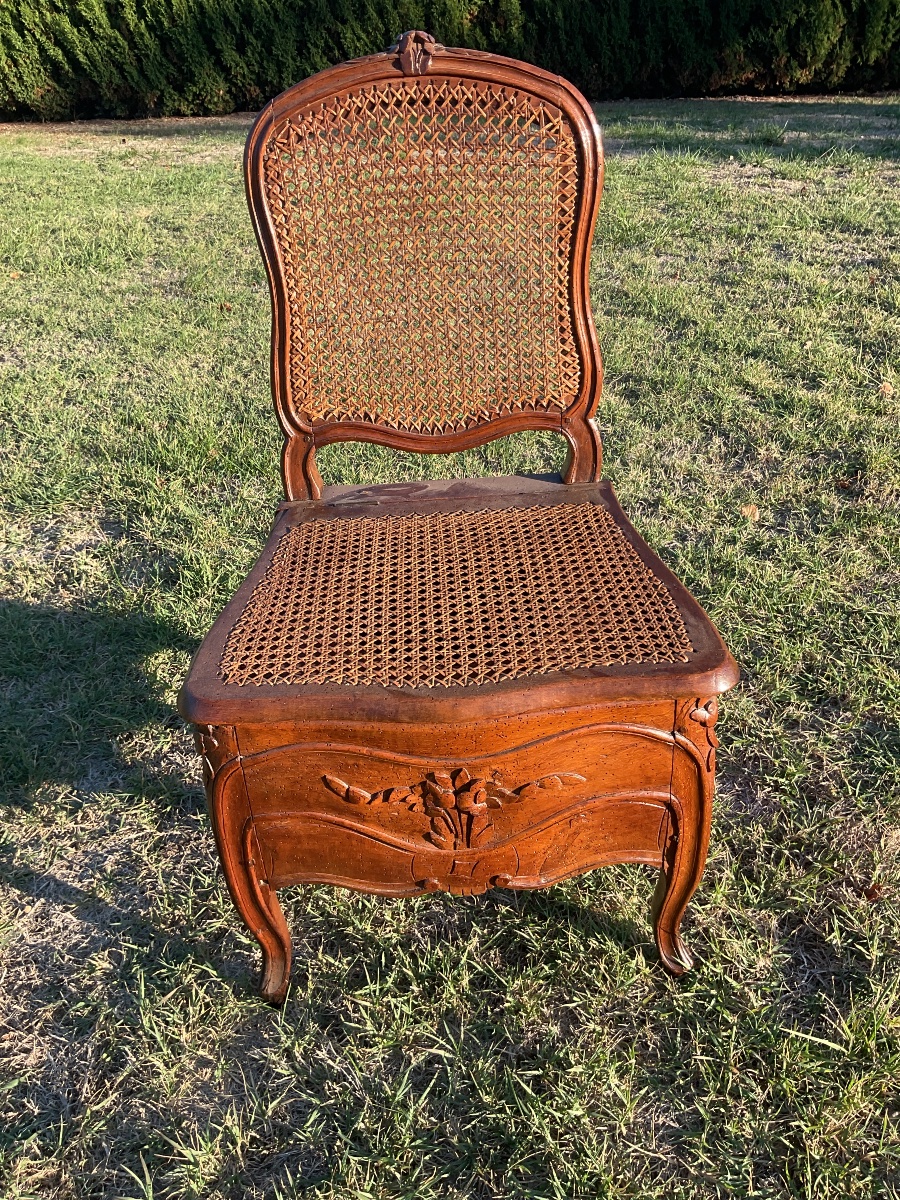Chaise de commodité époque Louis XV
